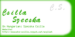 csilla szecska business card